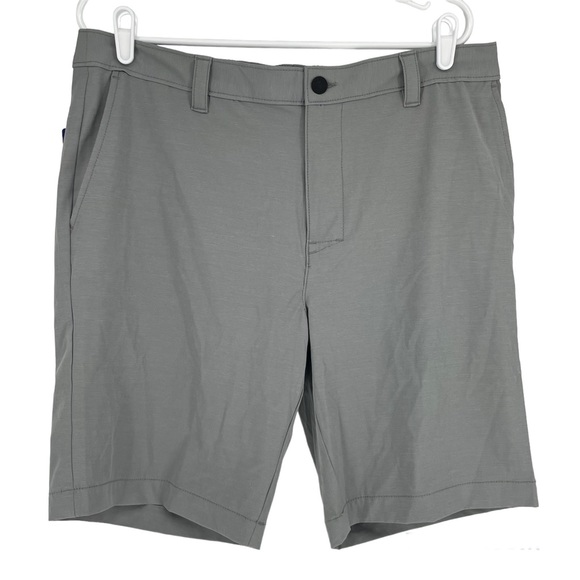 BANANA REPUBLIC NWT MEN’S FLAT FRONT SHORTS IN GRIFFIN GREY 36 - Picture 2 of 11